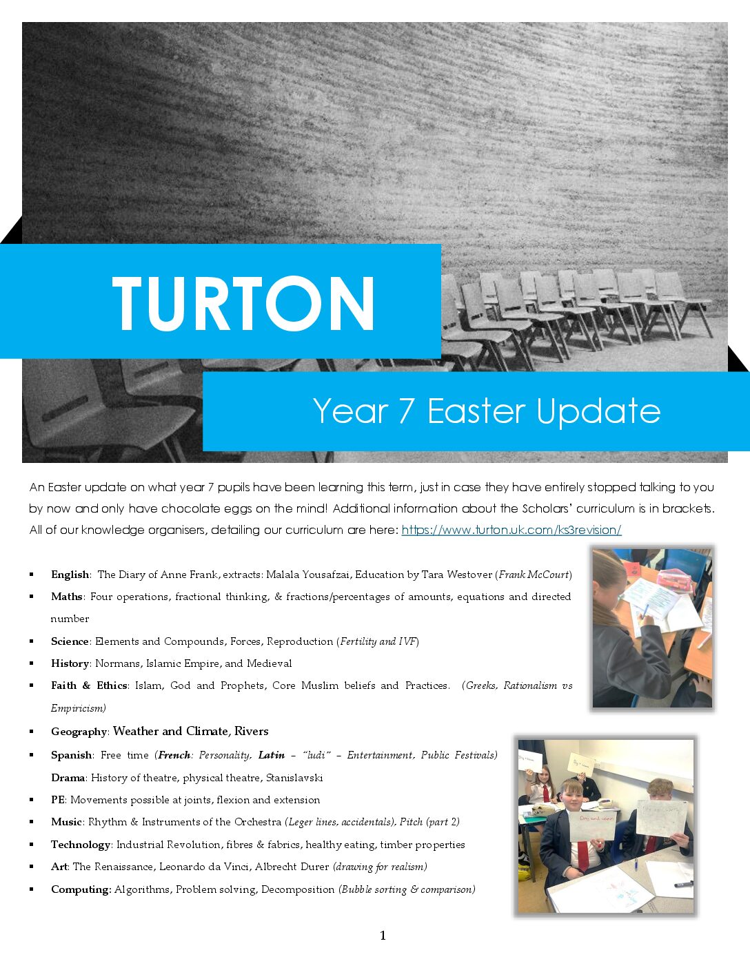 Year 7 Easter news 2026