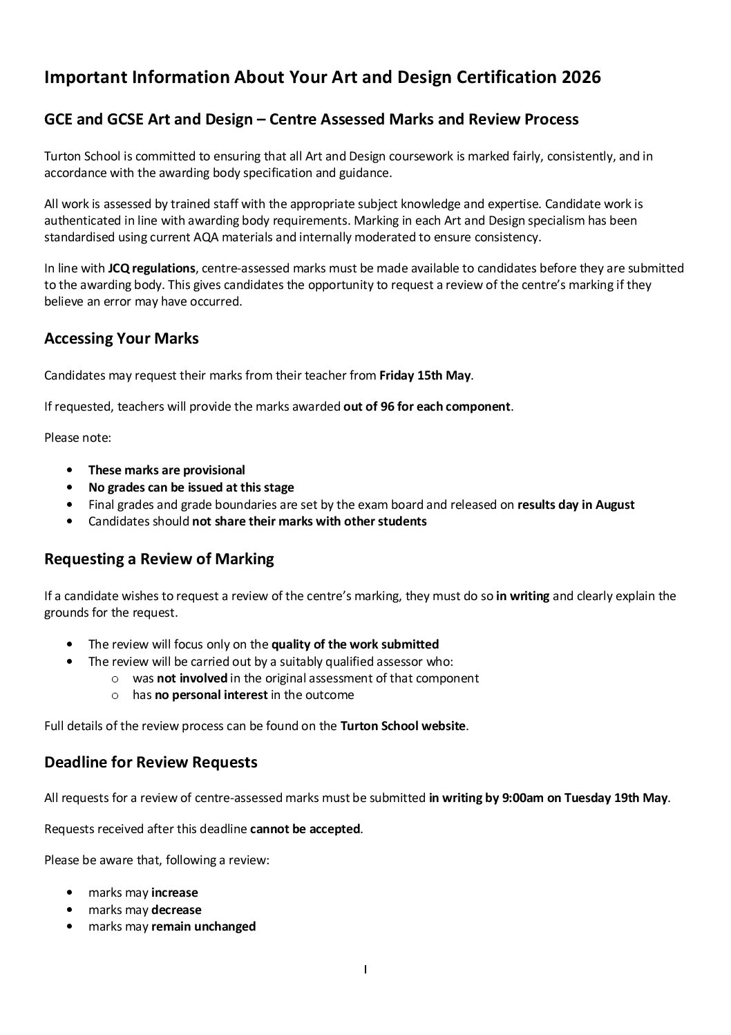 Art and Design Review of Marks 2026 for website