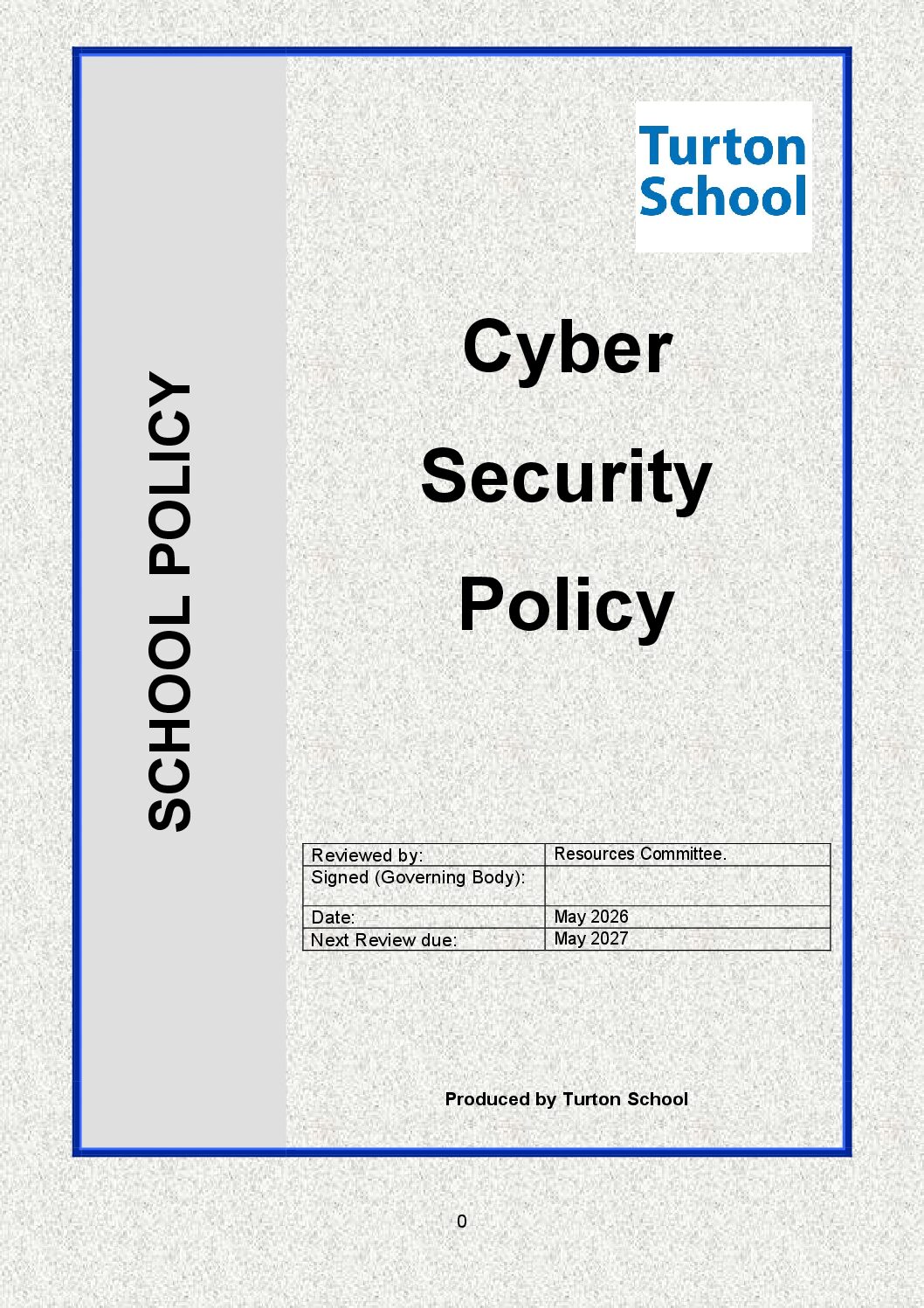 Cyber Security policy (May 2026)