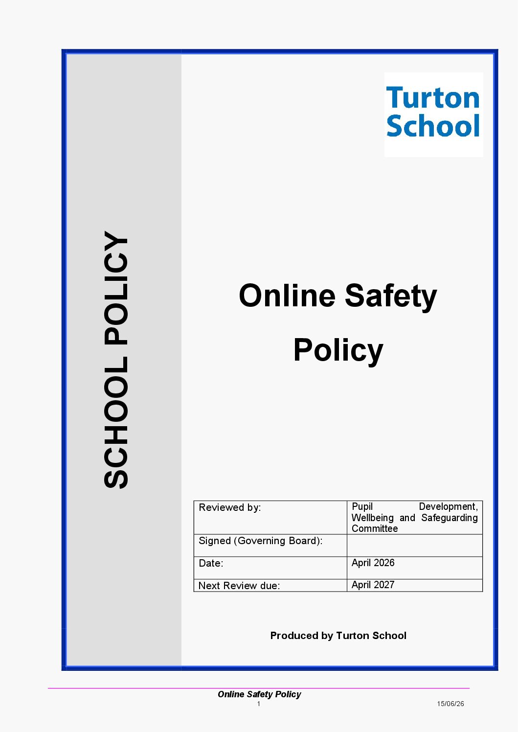 Online Safety Policy (April 2026)