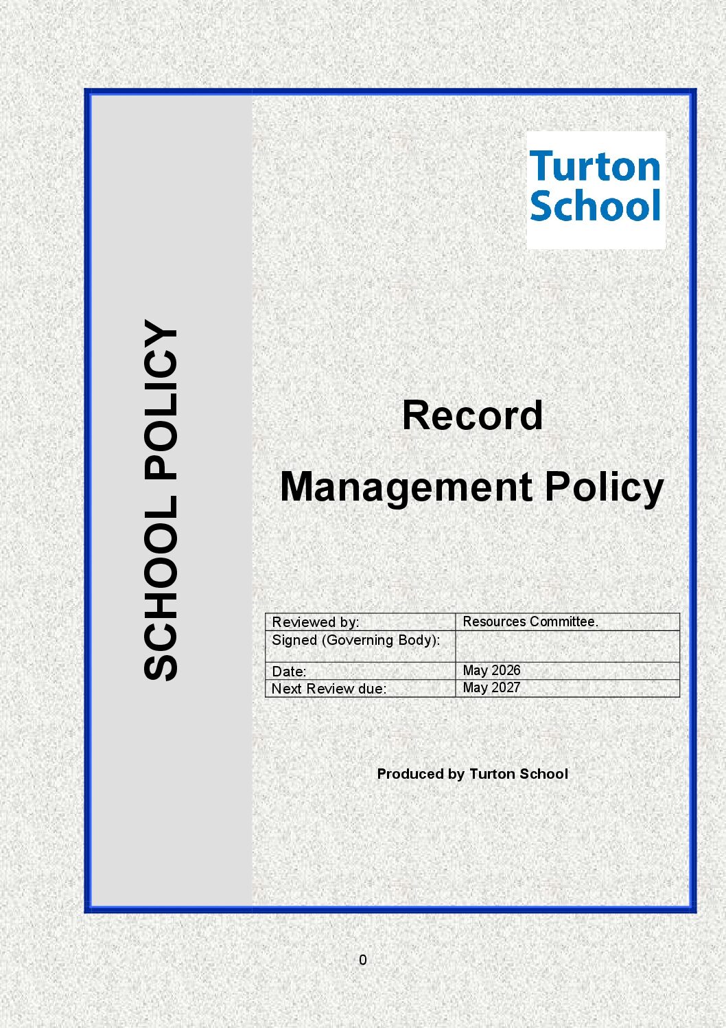 Record Management Policy (May 2026)