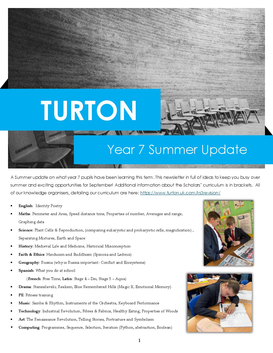 Year 7 Summer news 2026