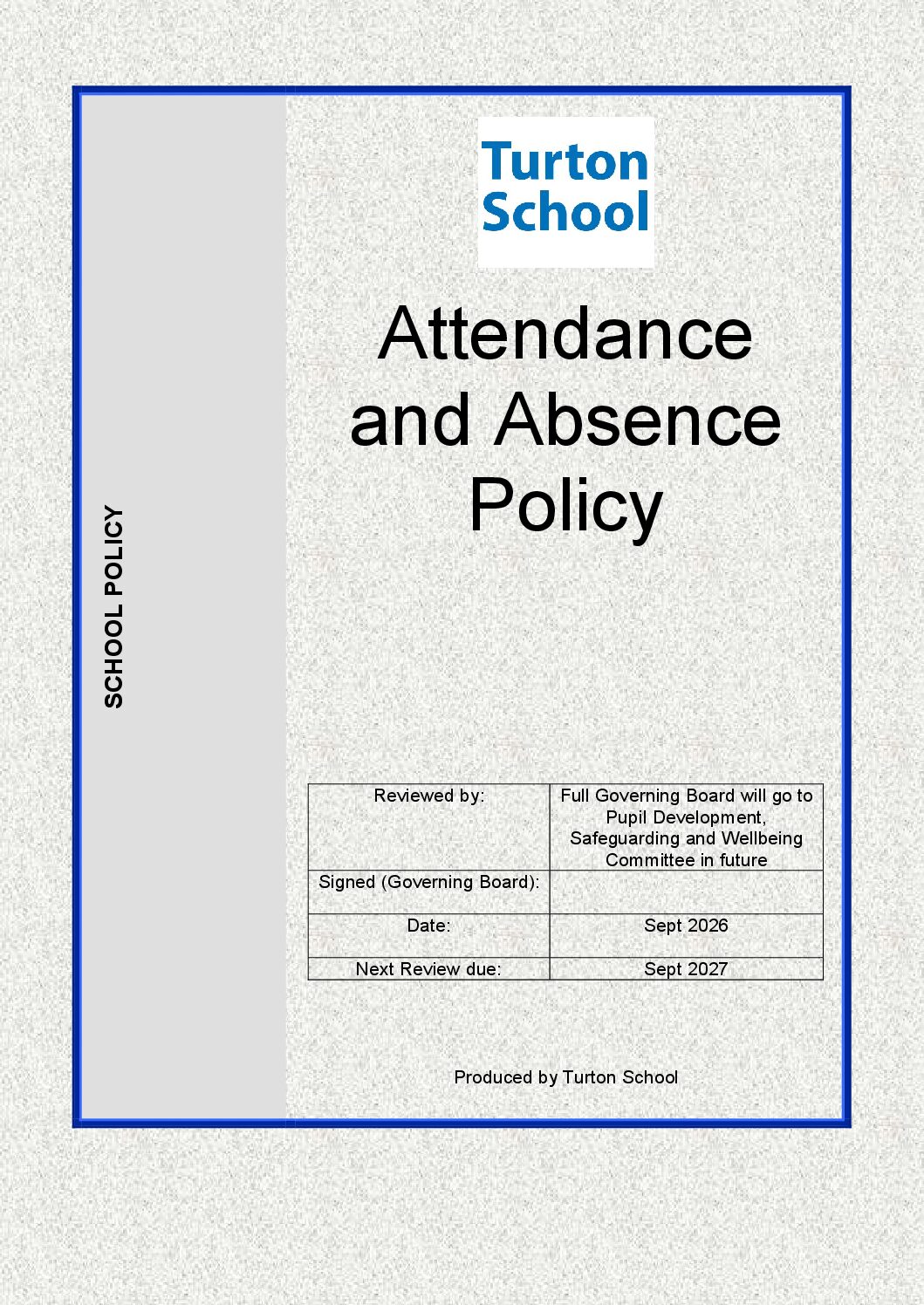 Attendance Policy Sept 26