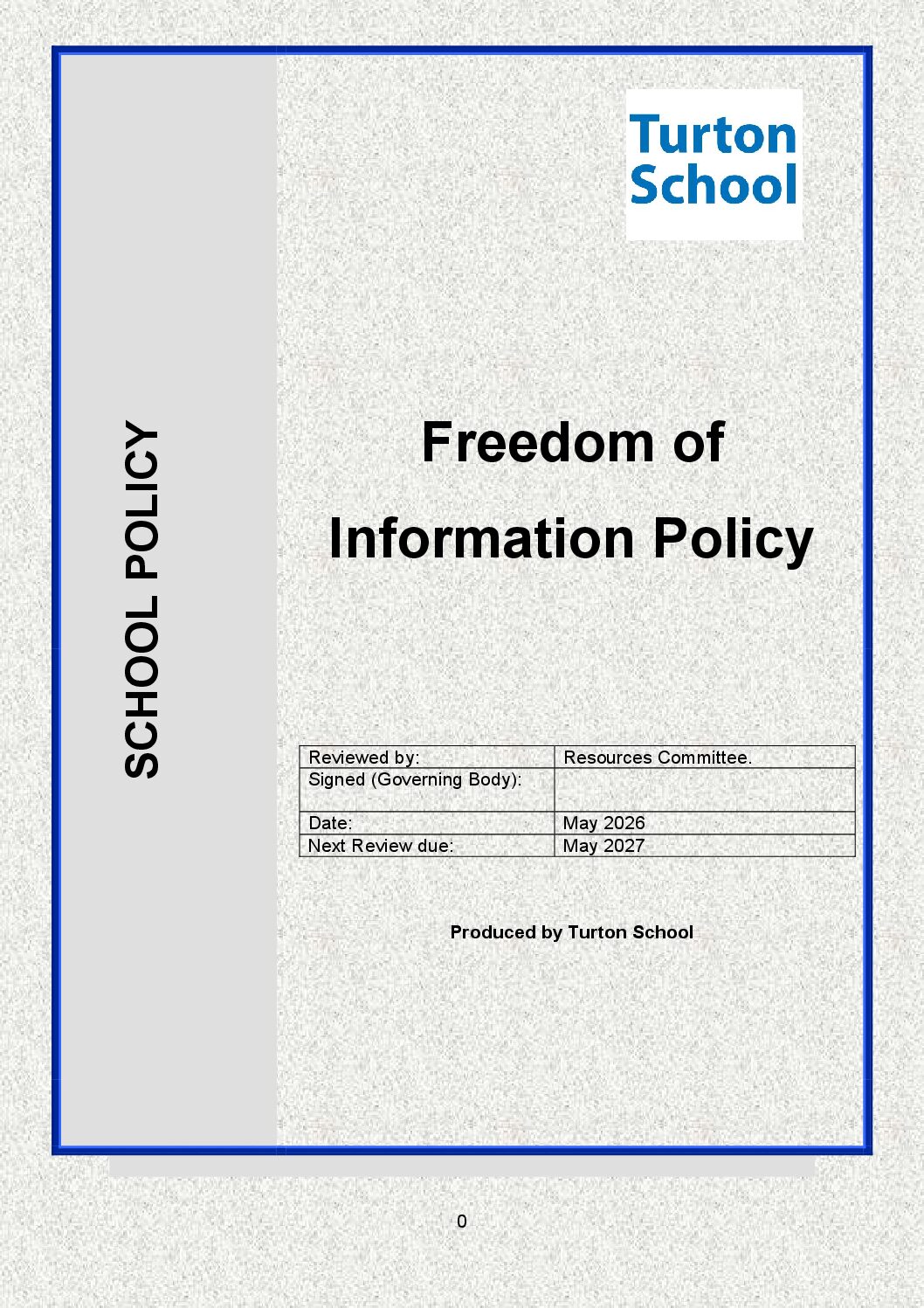Freedom of Information Policy (Sept 2026)